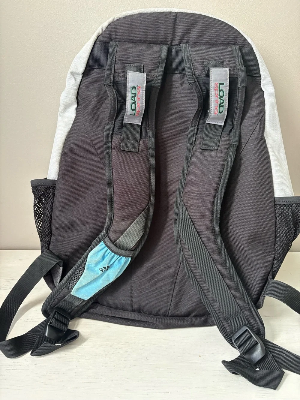 adidas Blue and Black Men's Backpack with Front Bungee